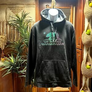 Vans Off The Wall Hoodie L | Y2K California Bear Graphic Gray Skater Streetwear